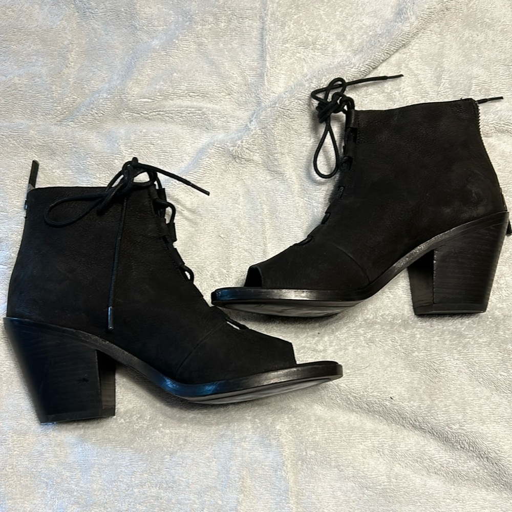 Brand New Eileen Fisher black suede boots